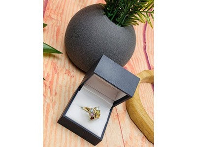 925 Sterling Silver Multi Gemstones Ring Size 9