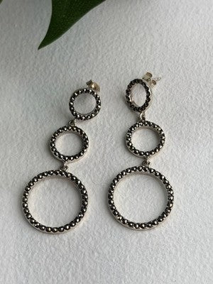 Creative 925 Sterling Silver Marcasite Earrings