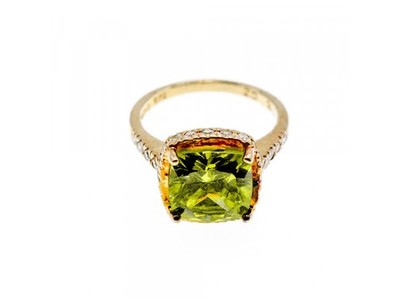 925 Sterling Silver With Gilding &CZ "Summer" Ring Size 5.5