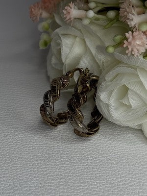 925 Sterling Silver 3 Colors Yellow Pink Gold Plated Earrings Length 0.96 Inch