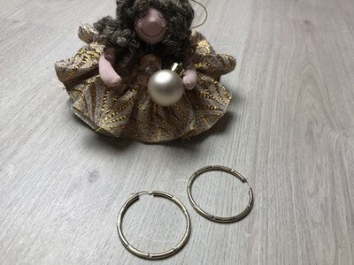 925 Sterling Silver Gold Plated (10K) Hoop Earrings