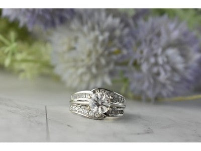 925 Sterling Silver CZ Ring Size 7