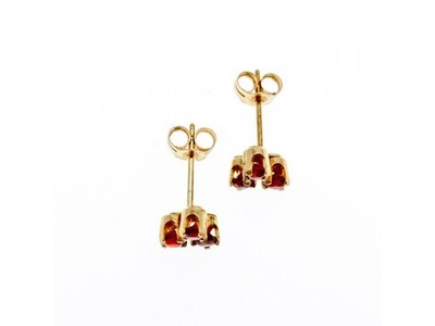 14K Yellow Gold Spessartine Earrings