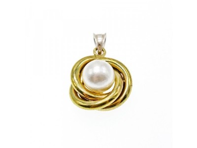 925 Sterling Silver Gold Plated Imitation Pearls Set