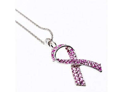 925 Sterling Silver Pink CZ Pendant