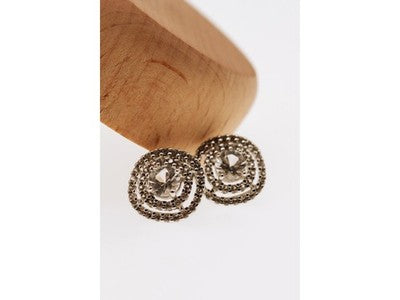 925 Sterling Silver CZ "Holiday" Stud Earrings