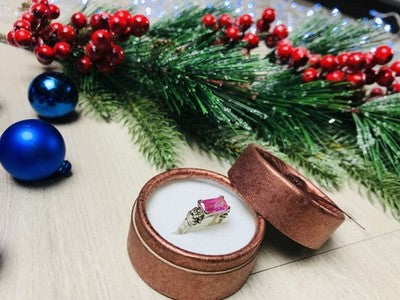 925 Sterling Silver Pink CZ Ring Size 6