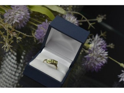 925 Sterling Silver Peridot Ring Size 8.5