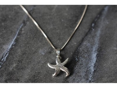 925 Sterling Silver Starfish Chain With Pendant Italy