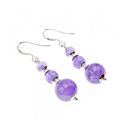 925 Sterling Silver Amethyst Earrings