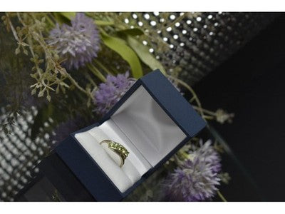 925 Sterling Silver Peridot Ring Size 8.5