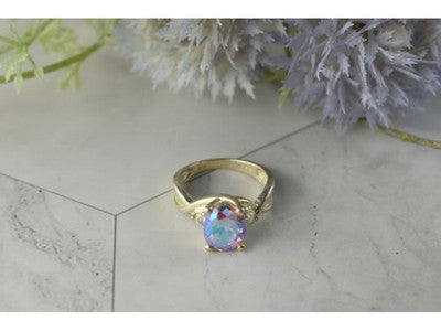 925 Sterling Silver Mystic CZ Ring Size 7.25