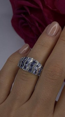 925 Sterling Silver Lavender Tanzanite Ring Size 6