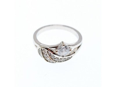925 Sterling Silver CZ Ring Size 6.5