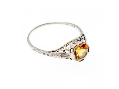 925 Sterling Silver Heliodor Ring Size 11.5