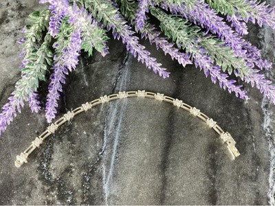 925 Sterling Silver CZ "Flowers" Bracelet