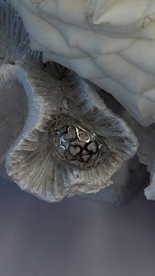 Heart Pattern Romantic 925 Sterling Silver Ring Size 7
