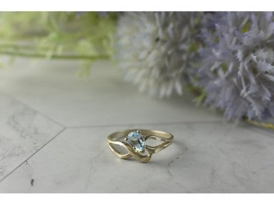 Vintage 925 Sterling Silver Blue Spinel Ring Size 8