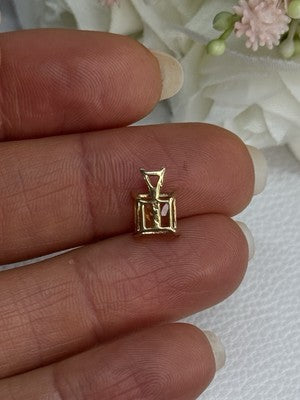 10K YELLOW GOLD CITRINE PENDANT LENGTH 0.40 INCH