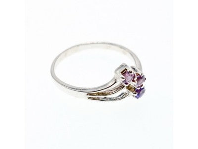 925 Sterling Silver Amethyst Ring Size 9