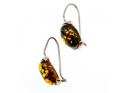 925 Sterling Silver Amber "Element" Earrings