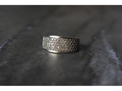 925 Sterling Silver CZ Ring Size 8