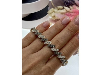 925 Sterling Silver CZ & Marcasites Bracelet
