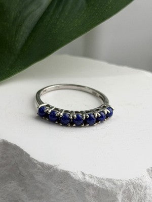 925 Sterling Silver Sodalite Ring Size 7