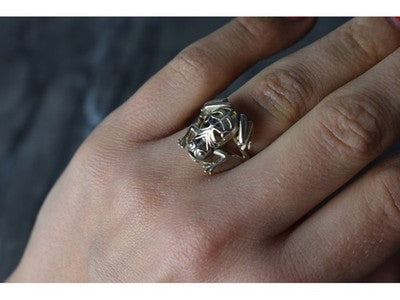 925 Sterling Silver "Frog" Ring Size 6.5