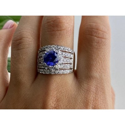 925 Sterling Silver CZ Ring Size 10