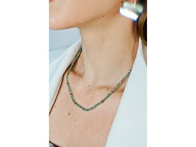 925 Sterling Silver Green Jade Necklace