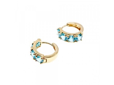 14K Yellow Gold Topaz Earrings