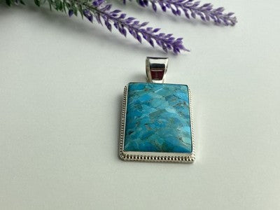 925 Sterling Silver Turquoise Pendant