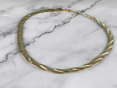 925 Sterling Silver with Gilding Necklace Italy