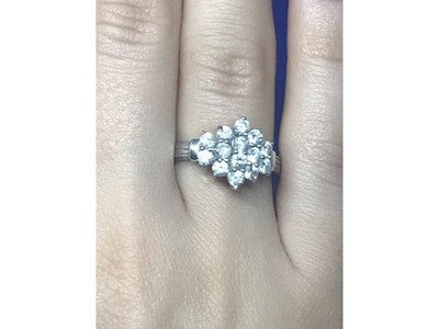 925 Sterling Silver CZ Ring Size 6.5