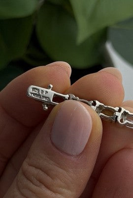 925 Sterling Silver Amethyst Citrine Garnet Topaz Peridot Bracelet 7.5