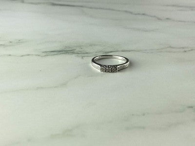 925 Sterling Silver White Topaz Ring Size 6.5