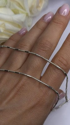 Minimalist 925 Sterling Silver Snake Chain Necklace Vintage Italian Style