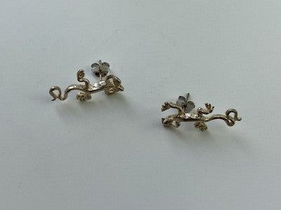 925 Sterling Silver "Lizard" Stud Earrings