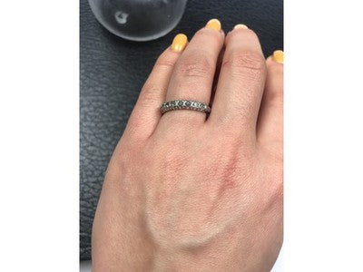 925 Sterling Silver Green CZ Ring Size 6.5