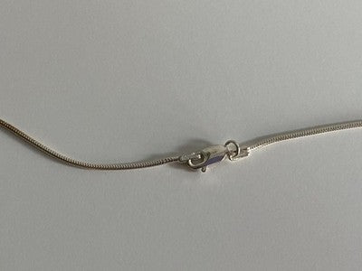 925 Sterling Silver Pink Spinel Chain With Pendant Italy