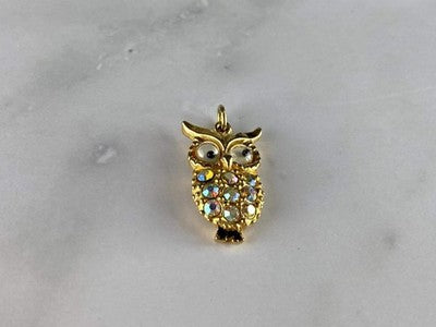 Pendant in Gilding With CZ "Owl"