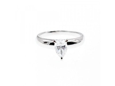 925 Sterling Silver CZ "Drop" Ring Size 7