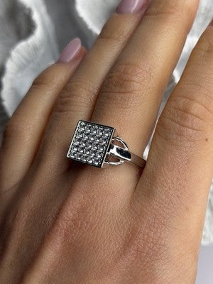 BBJ 925 Sterling Silver Cz Ring Size 10