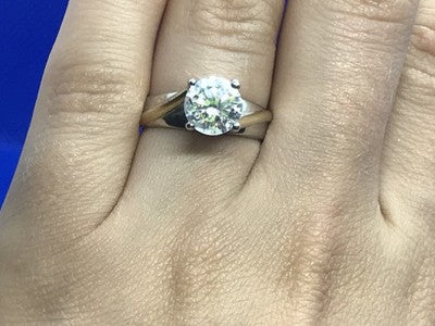 925 Sterling Silver CZ Ring Size 6.5