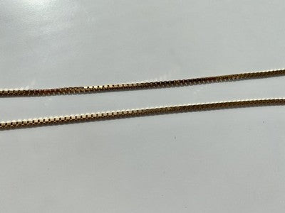 925 Sterling Silver Gold Plated Chain Italy 23.6 In