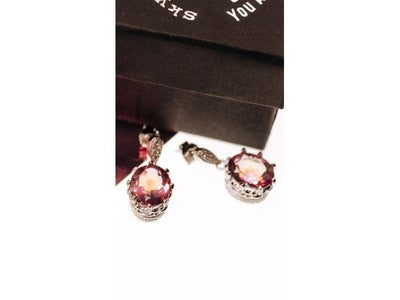925 Sterling Silver Mystic & White Topaz Earrings