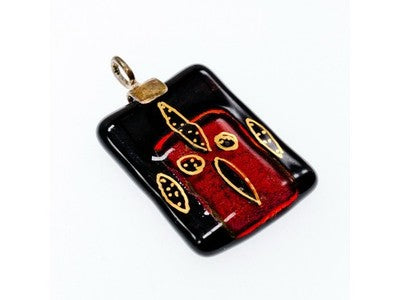 925 Sterling Silver Jewel Stone Enamel Pendant