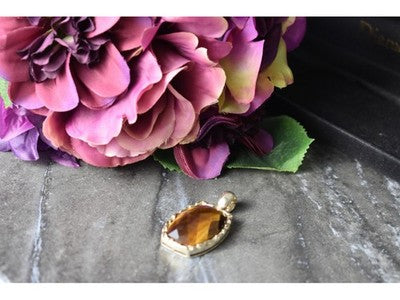 925 Sterling Silver Tiger'S EYE Pendant