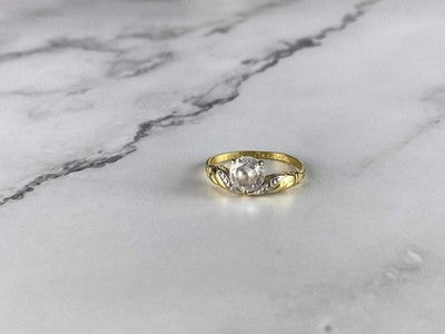 Classic Ring in Gilding (14K ) With CZ Size 7